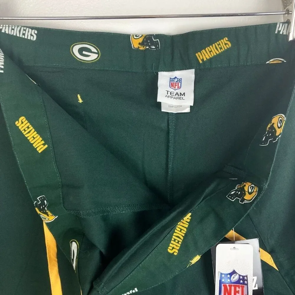 NWT Scrub Dudz NFL Team Green Bay Packers Football Men's Scrubs Pants Medical, L